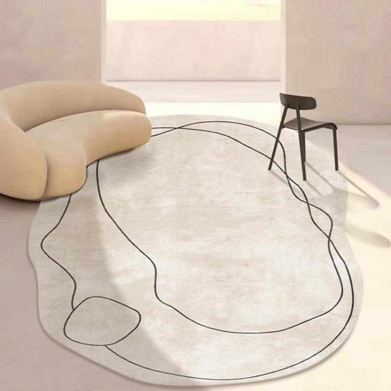 Ins Style Irregular Carpets for Living Room Decoration Rugs for Bedroom Decor Carpet Short Pile Floor Mat Home Non-slip Area Rug