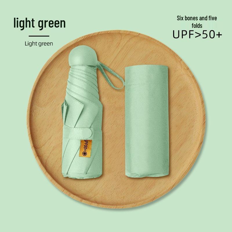 Ultra-Light Black Capsule Umbrella: Sun and Rain Protection