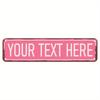 Personalized Custom Street Sign 4x16 Inch Custom Text Metal Plaque Indoor Outdoor Home Wall Art Decor