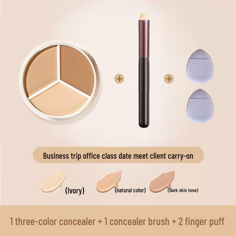 Sweet Mint Three-Color Long-Lasting Concealer for Tattoos and Dark Circles