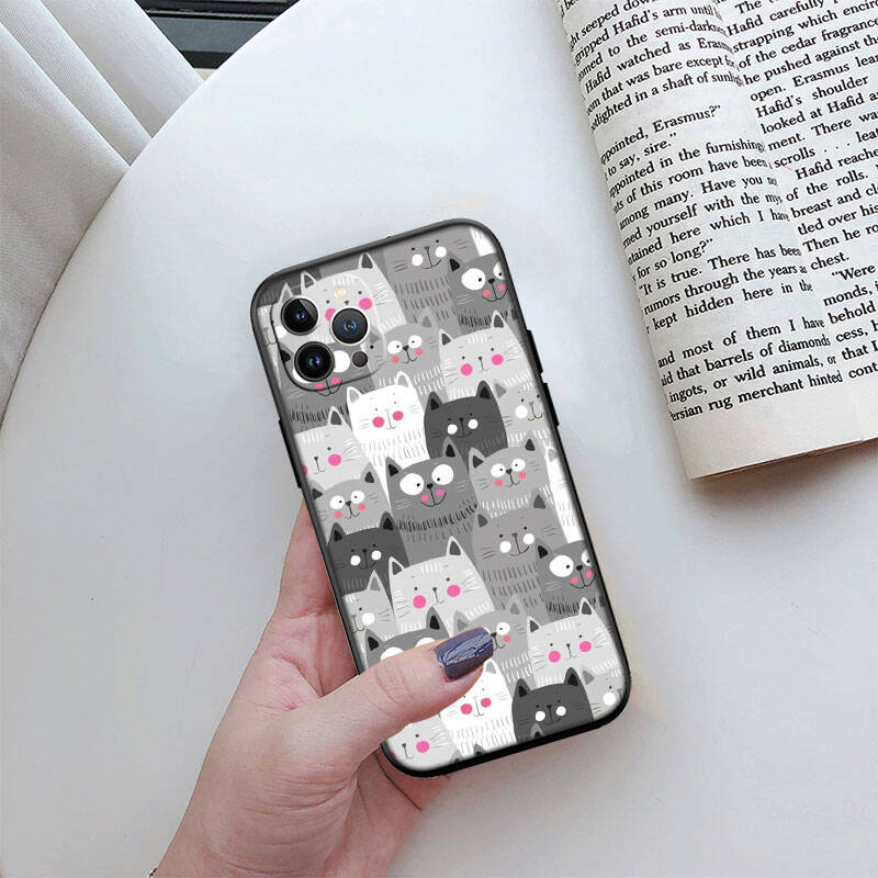 MH30 Cat Kitten Meow Phone Shell Case for iPhone 7 8 11 12 13 14 15 16 17 16E XS Pro Max XR X SE Air