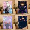 Cartoon M-MoonS CatS Throw Soft Warm Throw Blanket for Bedroom Living Room Bed Travel Camping Picnic Gift
