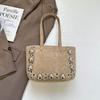 Retro Suede Single-shoulder Handbag, Rivet Handbag, Stylish Underarm Bag