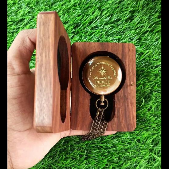 

Персонализированный рабочий компас, гравированный компас, подарок на годовщину, компас для мужа, подарок на День святого Валентина,