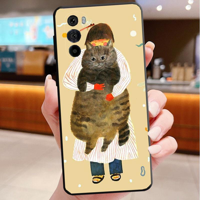 Phone Case For Motorola Edge 50 40 Pro 60 50 40 30 Ultra Neo Fusion Moto G Play G Stylus G Power G Fun Cat