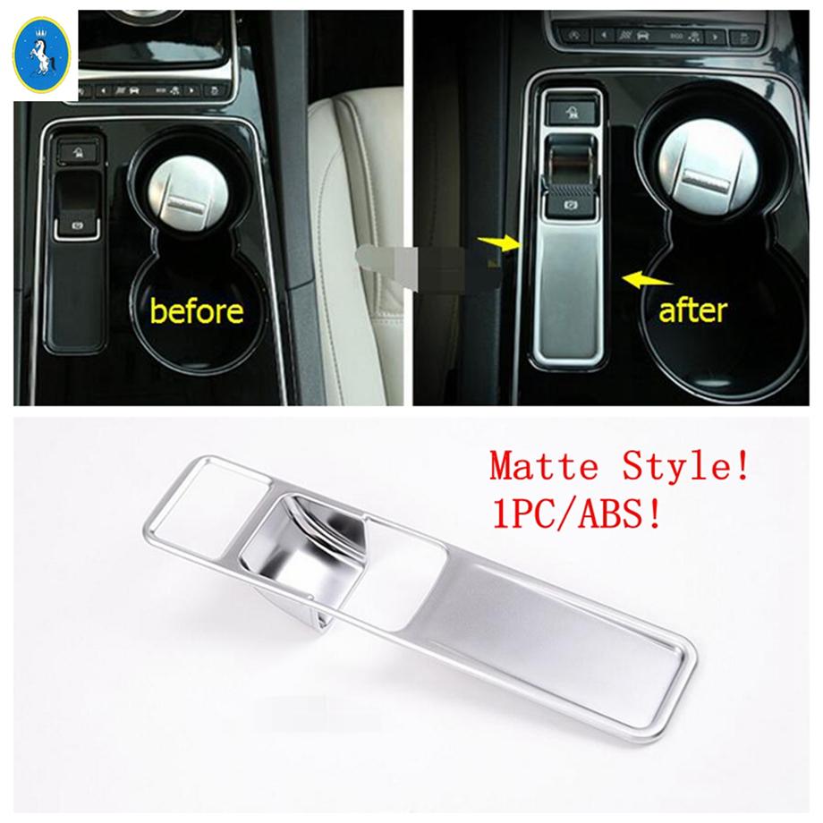 Matte Car Trunk Hook / Water Cup Holder / Window Lift  Decor Panel Cover Trim ABS Accessories For Jaguar F-Pace X761 2017 -