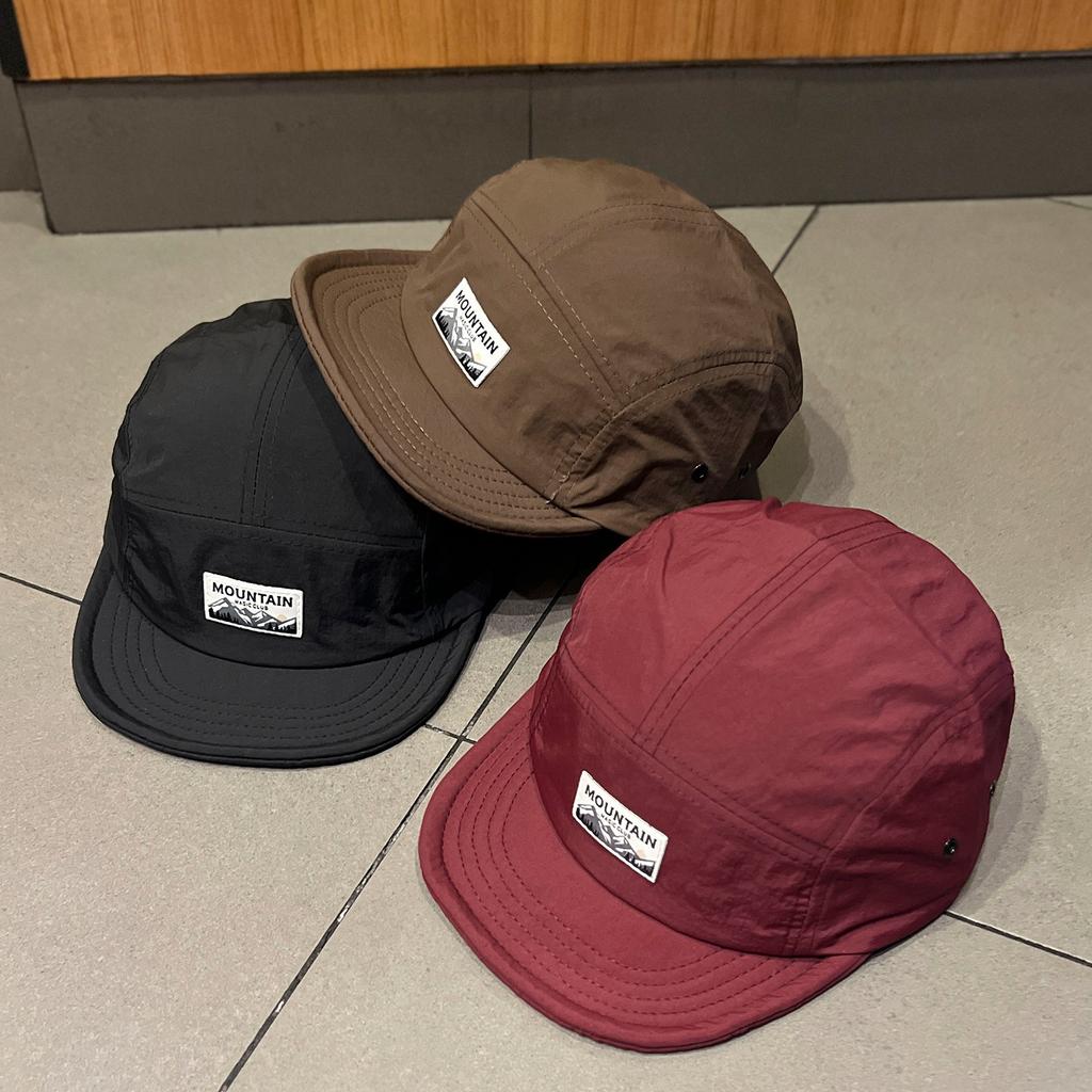 Mountain-style square-brimmed short-brimmed hat, unisex, quick-drying, breathable, soft-brimmed baseball cap with five panels