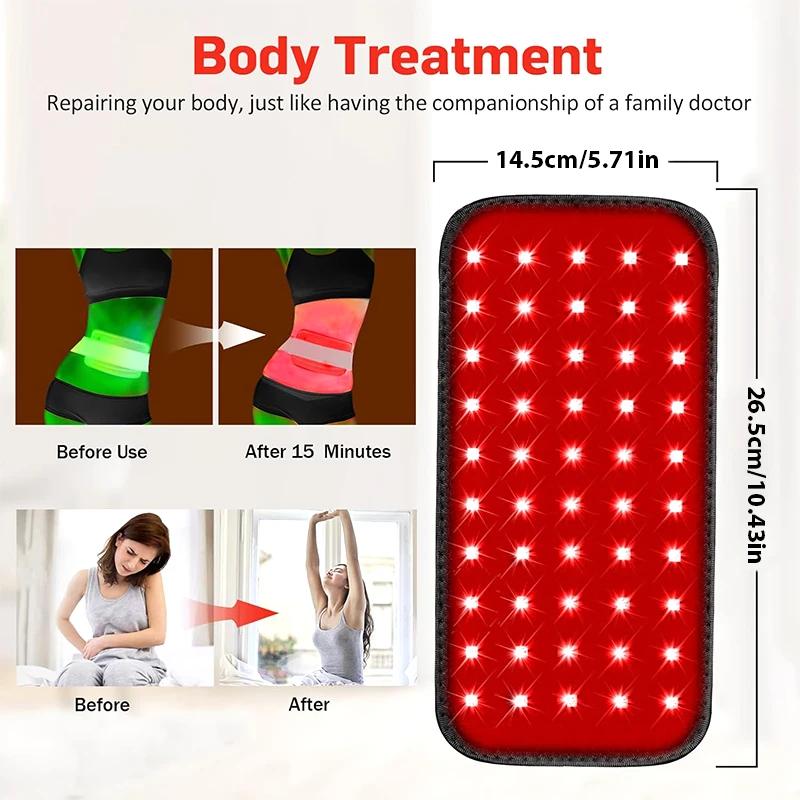 USB Red Light Relaxation Strap,660&850nm Near-infrared Light,Relieve Muscles Waist Neck Shoulder Hand Wrist Chin Pad HealthCare