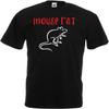 Mouse Rat, Mens Printed T-Shirt - Black_White_Red M