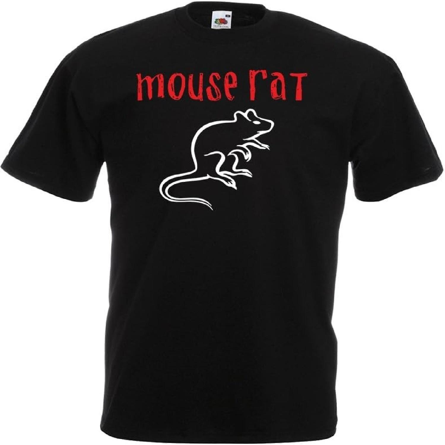 

Mouse Rat, Mens Printed T-Shirt - Black_White_Red M XXXXXL чорний
