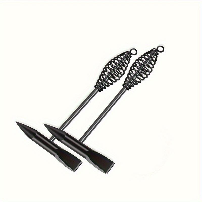1/2 Pièces Marteau à Piquer de Soudure en Acier à Haute Teneur en Carbone Brosse Métallique à Gratter Manche à Ressort Outil à Main de Sécurité pour Soudeur Dérouilleur