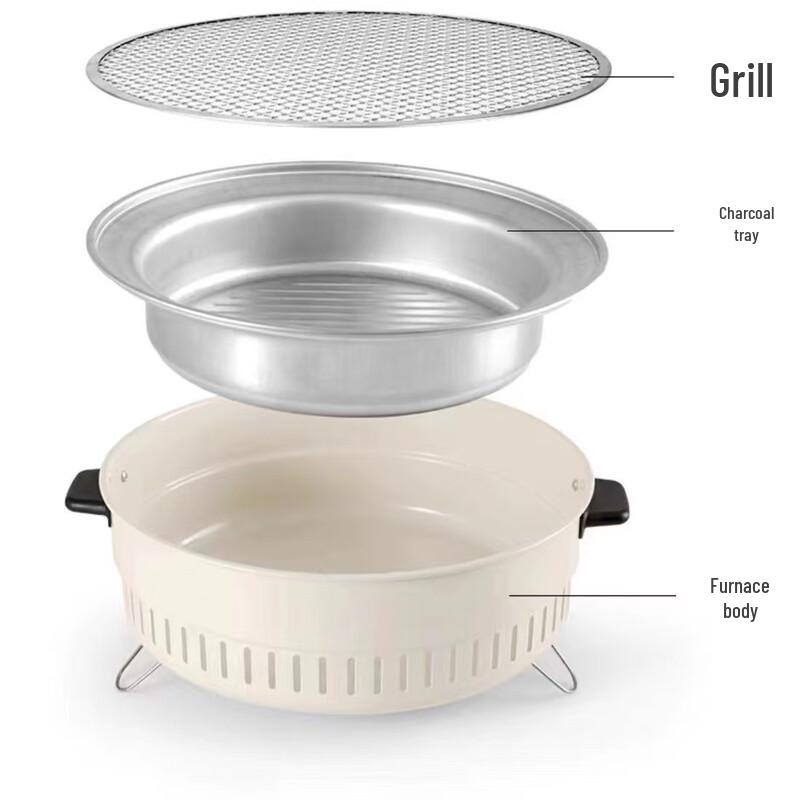 Portable Charcoal BBQ Grill and Tea Stove