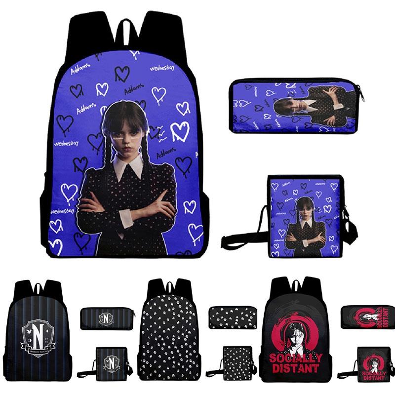 Wednesday Addams Backpack Lunch Bag Pencil Pouch For School Gift
