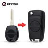 KEYYOU For Nissan Micra Almera Primera Pathfinder Maxima Modified 2 Buttons Flip Remote Car Key Shell Fob Uncut A33 Blade Case