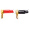 2 Stück U45 4mm rechtwinkliger Bananenstecker 90 Grad Bananensteckverbinder Zubehör Rot Schwarz