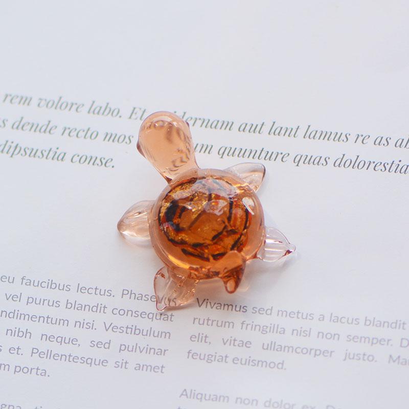 Handcrafted Glass Cartoon Animal Ornaments - Crab & Turtle Decor