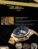AMST Aimeishi Dual Display Waterproof Quartz Men's Watch - Gold
