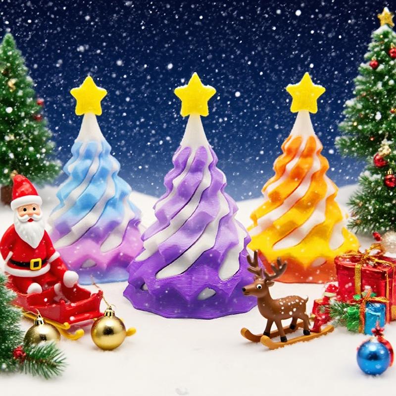 3D Printed Christmas Tree Christams Decoration Desk Ornament 3D Printed Figure Christams Gift for Guestd Home Decorations