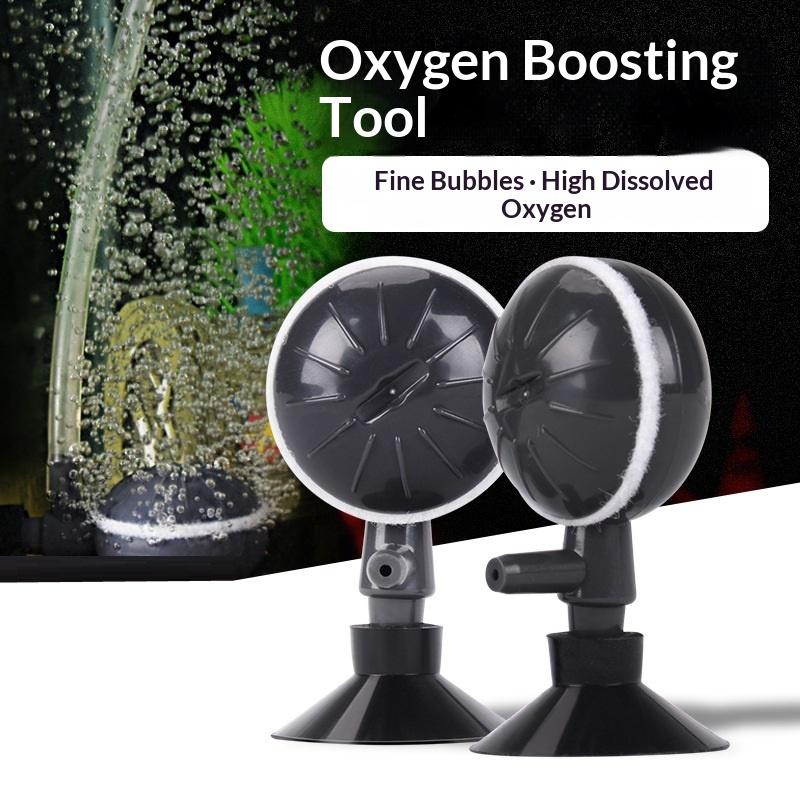 1/2Pcs Plastic Aquarium Air Stone Pond Fish Tank Pump Aerator Aeration Hydroponic Oxygen Accessories With Suction Cups