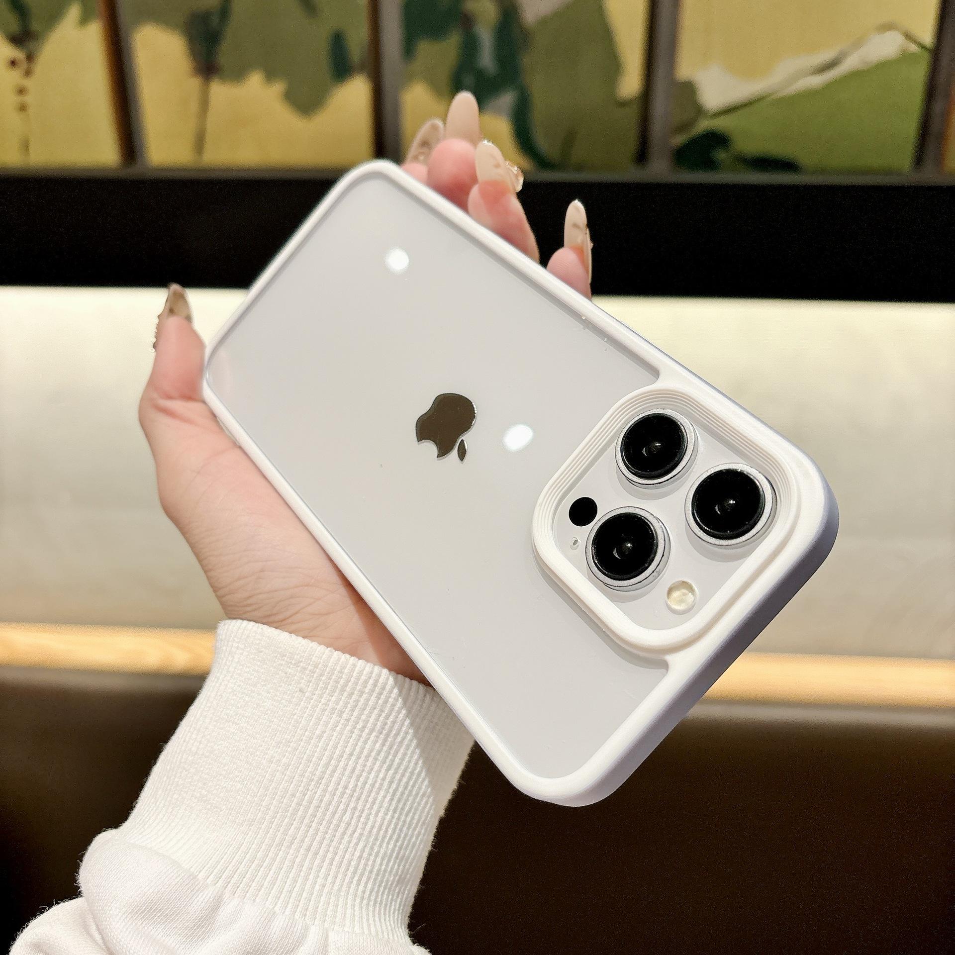 

Youdun Три-в-одном Подходит для IPhone16promax Чехол для мобильного телефона Apple 15 Акриловый защитный чехол Простой и прозрачный iPhone16