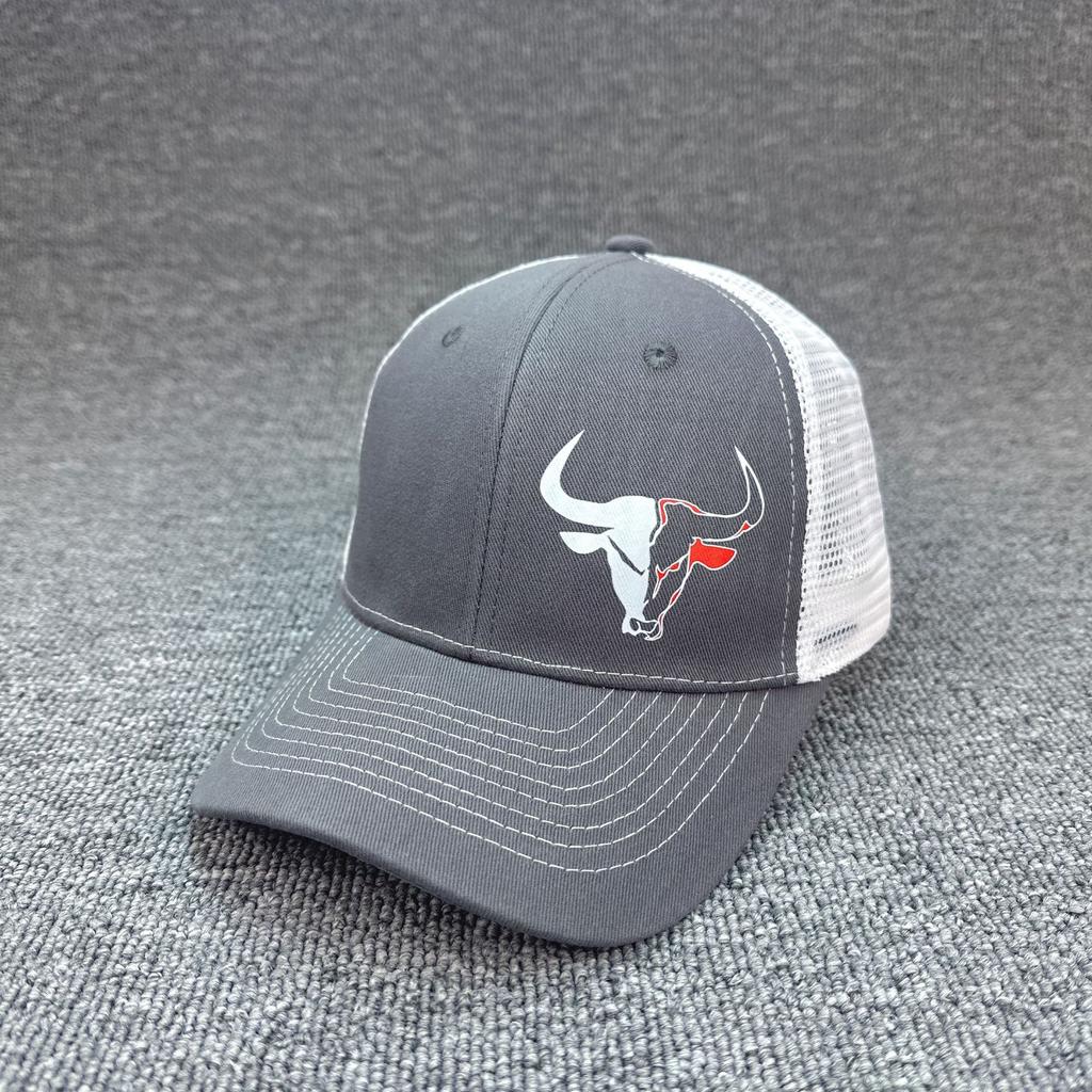 2026 Bull Head Print Breathable Mesh Hats Summer Richardson Truck Driver Hat Men Women Outdoor Baseball Cap Fishing Peaked Caps