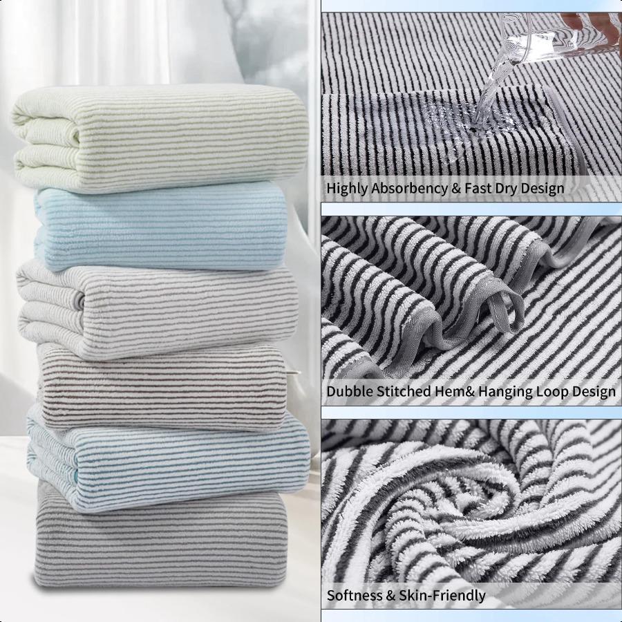 4 Piece Bath Towel Set 35x70Oversized Bath Towel for Bathroom Ultra Soft Fluffy Extra Large Bath Sheet Luxury Premium Bathroom