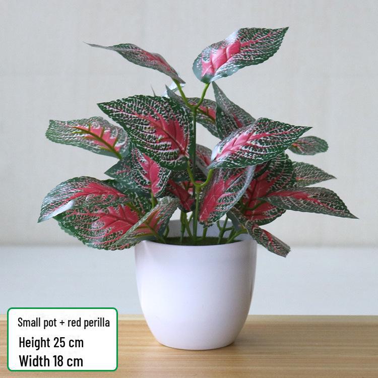 

Искусственный зеленый лист редиса в горшке для украшения гостиной и рабочего стола