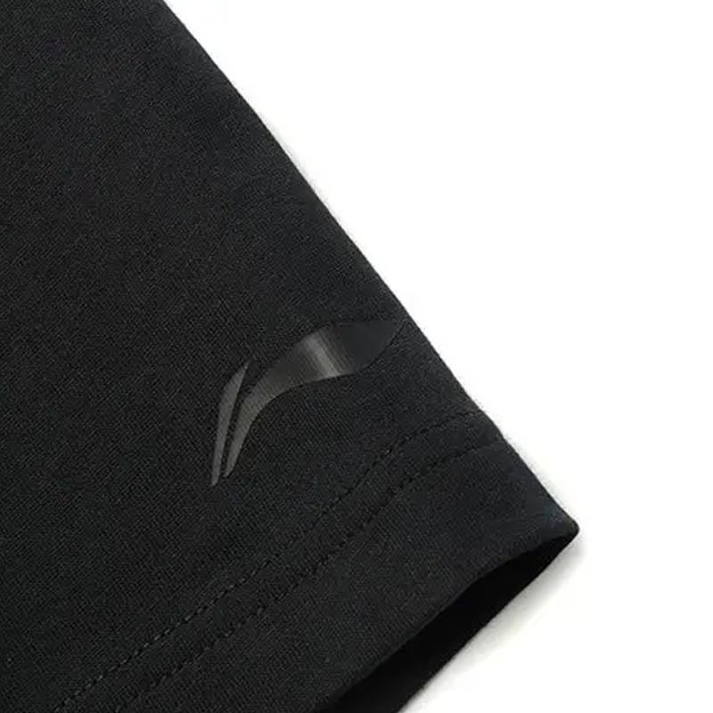 Li Ning Logo Printed Round Neck Pullover Short Sleeve T-Shirt Fashion Loose Comfortable Versatile Shorts Casual Sports Set AHSUA03-2+YKSV197-2
