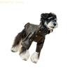 Small Dog Leather Jackets Motorcycles Styles Cyclists Coat with Metal Button Shoulder Belt Warm Fall Winter Pet Costume