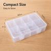 8-Compartment Adjustable Dividers Clear Plastic Organizer Box