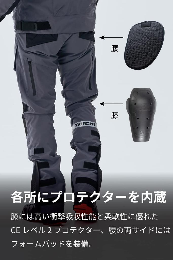 RS TAICHI DRYMASTER Compass Pants RSY270 BLACK BL Adventure Perfect for and Wide, Waterproof, Cold-Resistant, Breathable, CE-Certified, Style, Fall,