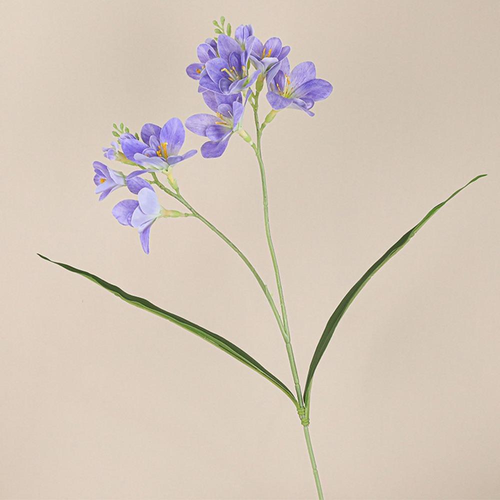 

Real Touch Artificial Freesia Flowers 64CM Silk Flowers New Fake Flowers Home Living Room Decor синий