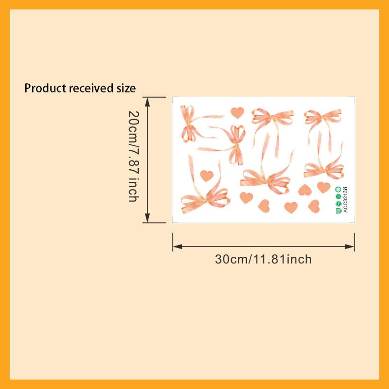 

Милые розовые наклейки на стену с бантом, бохо, бантик, декоративные наклейки на стену для спальни, наклейки на холодильник в виде сердечек любви, сделай сам, украшение для дома