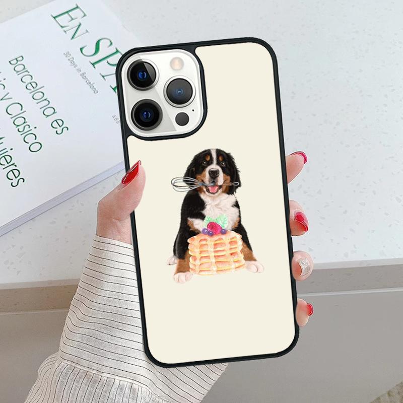 Funny Bernese Mountain Dog Phone Case cover For iPhone 17 Air 15 16 16e 14 13 12 11 Pro Max Coque For Apple PLUS fundas