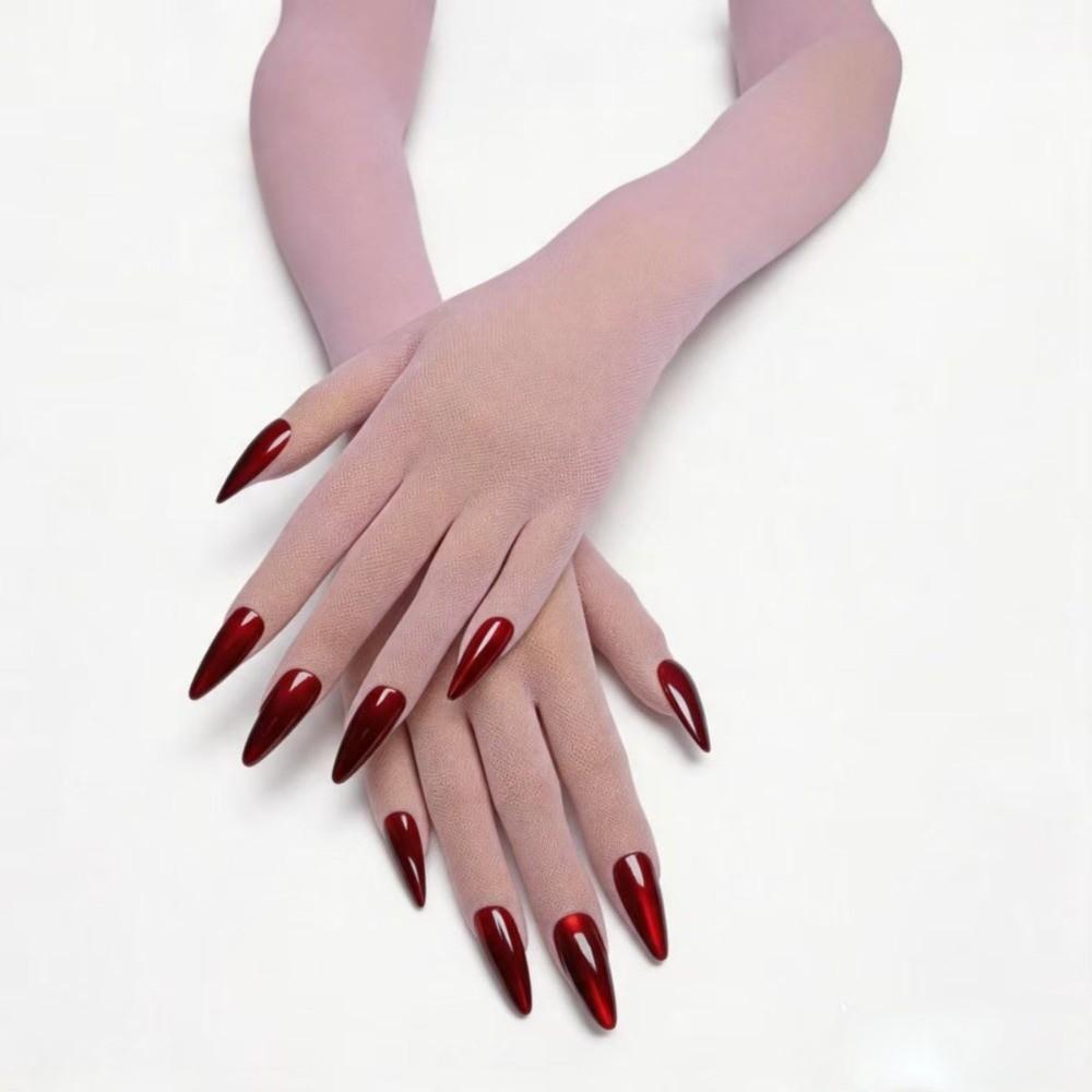 Breathable Halloween Dress Gloves Sheer Ultra-Thin Gloves Gift Cosplay Gloves Stage Wear