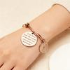 Minimalist Statement Stainless Steel Faith Seed Adjustable Letter Stainless Steel Mustard Seed Bracelet Tarnish Resistant Women