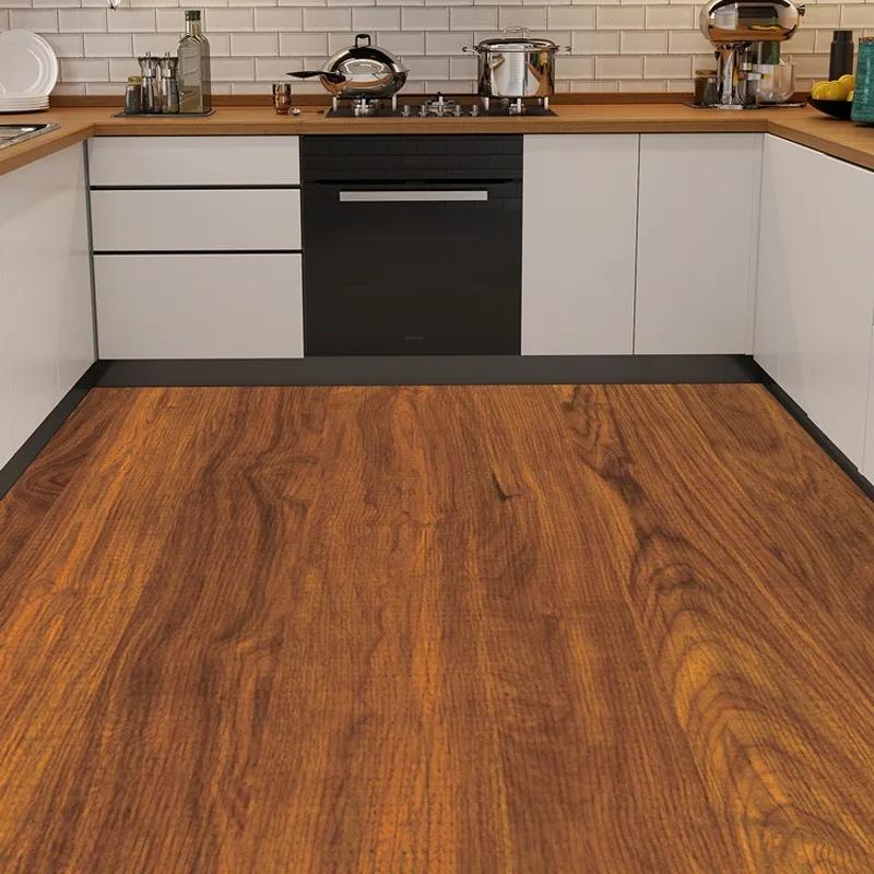Kitchen Carpet Modern Simple Wood Grain Waterproof Oil-proof Anti-fouling Floor Mat PVC Easy To Care for Balcony Rug Alfombra