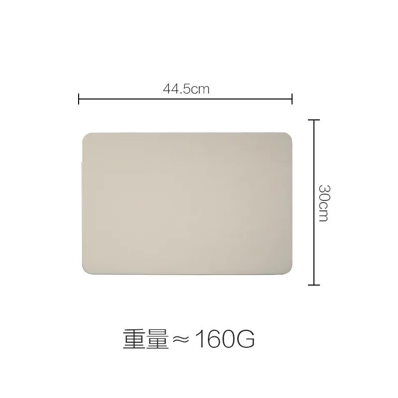 

Home Use Solid Color Semi-PU Leather Placemat Waterproof Oil-Resistant Heat-Resistant Table Mats Dining Hotel Settings 44.5x30cm 1pc
