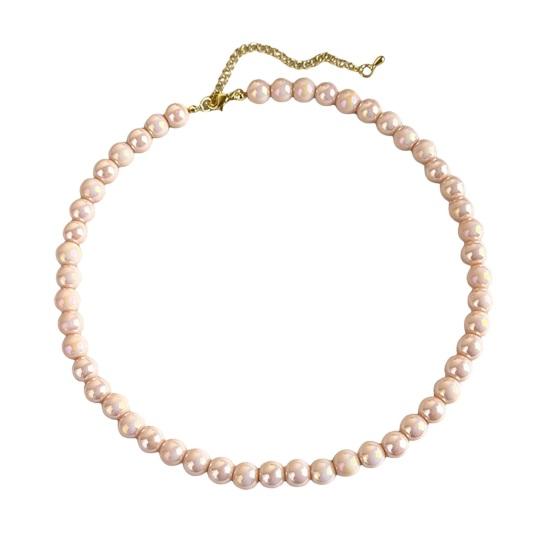 

Colorful Beaded Choker Pearlescent Round Bead Necklace Boho Beaded Necklace Jewelry for Women Holiday Summer Beach Vacation