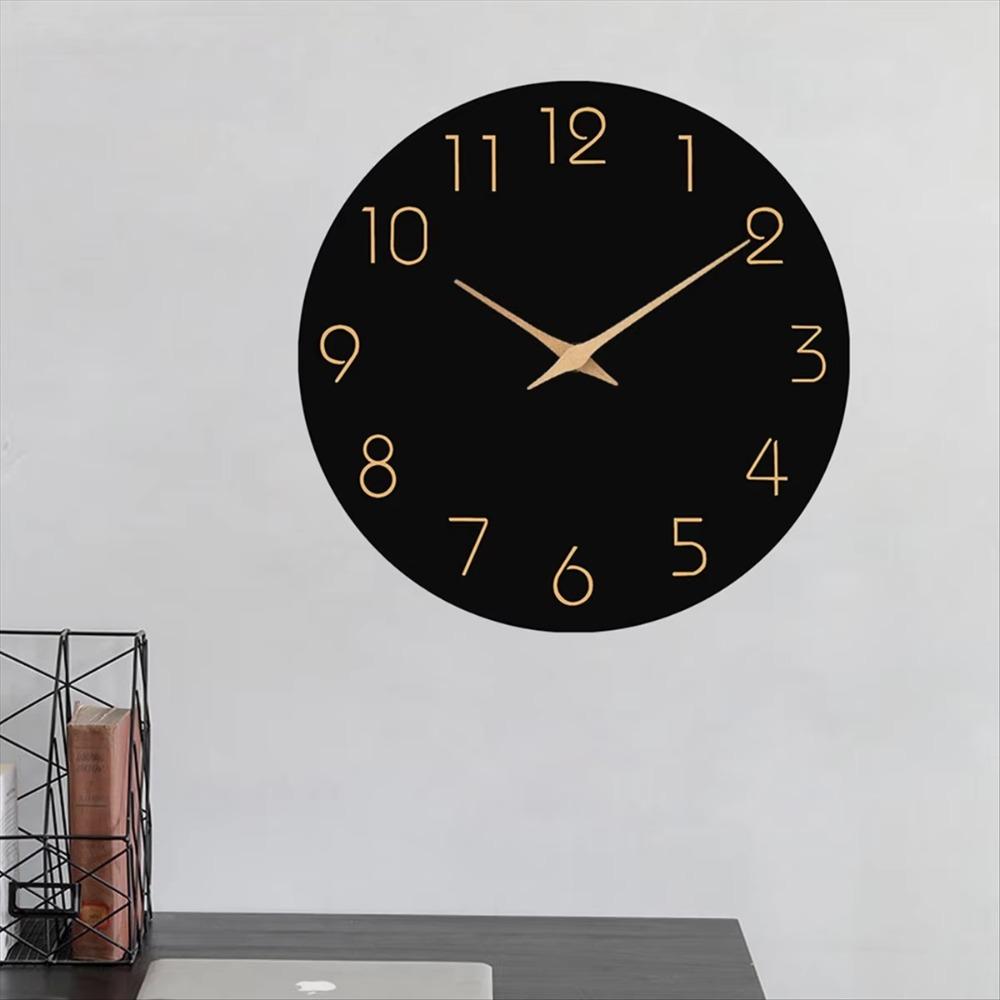 Minimalist Style Wall Clock Non Ticking Digital Clock Decorative Scale Clock  Living Room