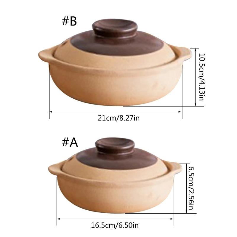 Ceramic Material Casserole High Temperature Resistant Household Open Flame Pregnant Woman Stew Pot for Soup and Porridge