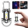 1/2/3PCS Rechargeable Keychain Flashlights 1200mAh Type-C Flashlights Keychain Hanging Keyring Camping Pocket Lamp