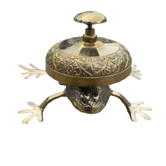 Bell Brass Frog Desk Table Antique Nautical Calling Reception Counter Office Bell