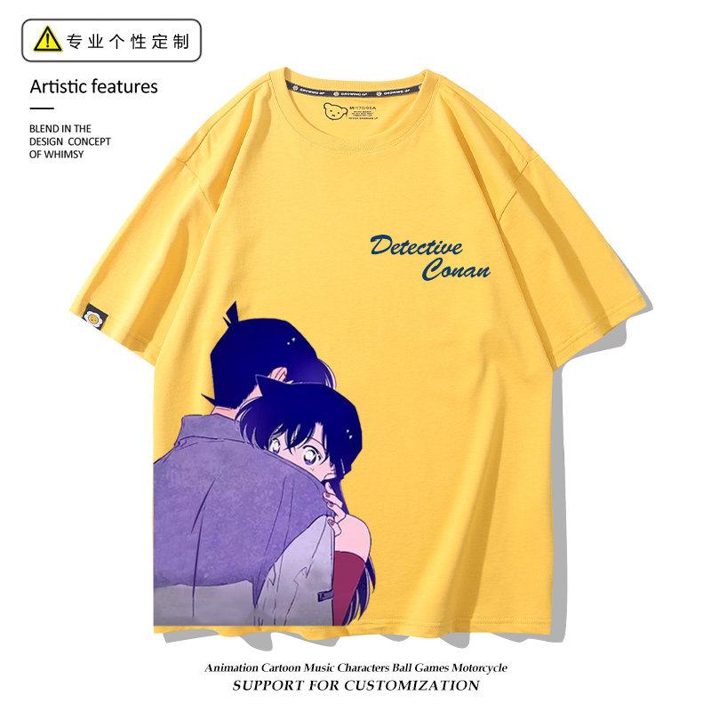 Detective Conan Anime Manica Corta Xiaolan Mouri Ran Stampata Nuova Moda Unisex e da Donna Indumenti Nuovi Casual Manica Corta