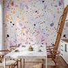 Fotobehang - Terrazzo in Confetti Stijl Paars-Roze Kleurrijk Patroon / Terrazzo En Confetti Kleurrijk Patroon In Paarsen En Roze
