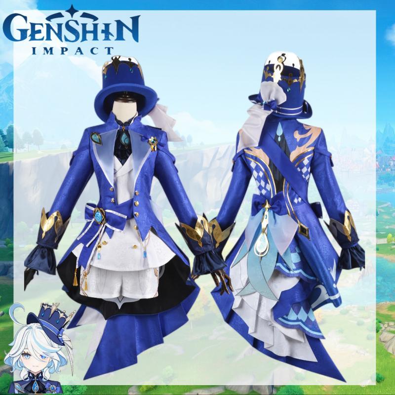 Impact Focalors Genshin Cospaly Costume Adult Party Dressing Anime Show Clothing