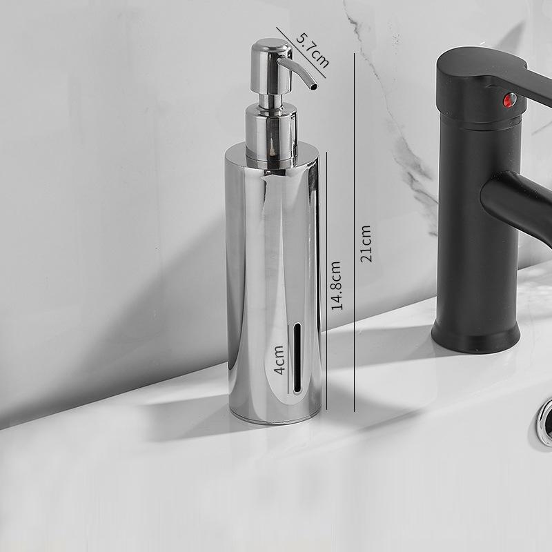 304 Stainless Steel Soap Dispenser Black Shower Shampoo Bottle Hotel Wall Hanging Press Hand Sanitizer Bottle