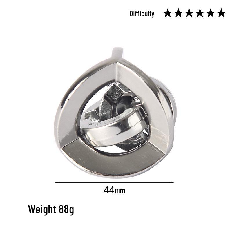 Intelligence Puzzle Zinc Alloy Disentanglement Rings - Unlock Nine Linked Rings Kongming Luban Lock Educational Toy