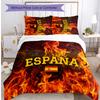 Ensemble de literie imprimé football Espagne 3 pièces Ensemble de couvre-lit douillet respirant comme cadeau de pendaison de crémaillère / de vacances