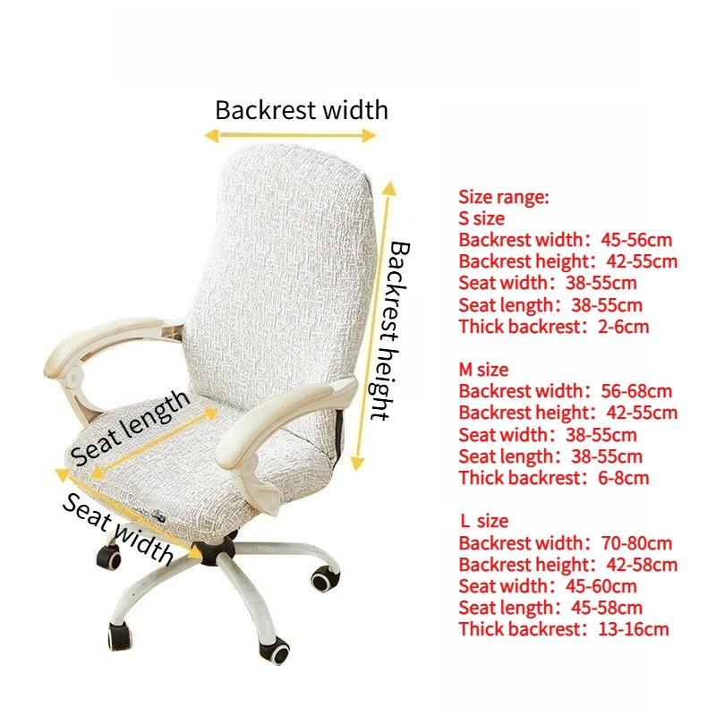 1pcs Office Chair Cover Learning Swivel Chair Cover Universal Gaming Computer Chair Covers All Inclusive Zipper Opening Closing Protective Cover